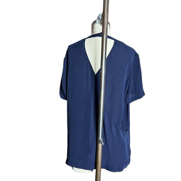 J. Crew Silk Open Back Short Sleeve Blouse size 14 - Picture 4 of 15